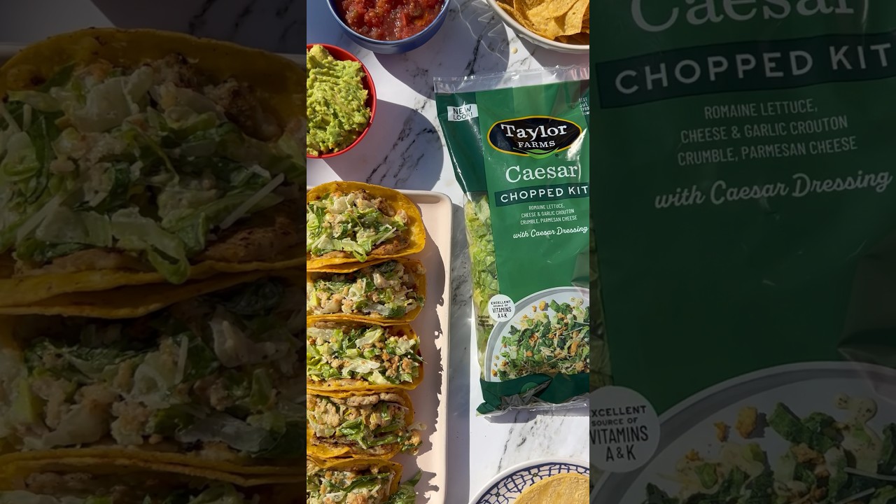 Caesar Chicken Tacos, coming right up! #tacos #tacotuesday #tacorecipe