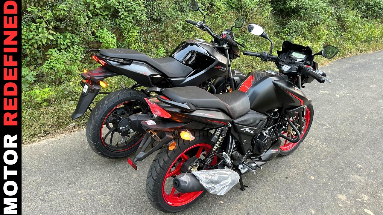 All New 2024 Hero Xtreme 160R 2V Stealth Edition Vs TVS Apache RTR 160 2V Ride Comparison.