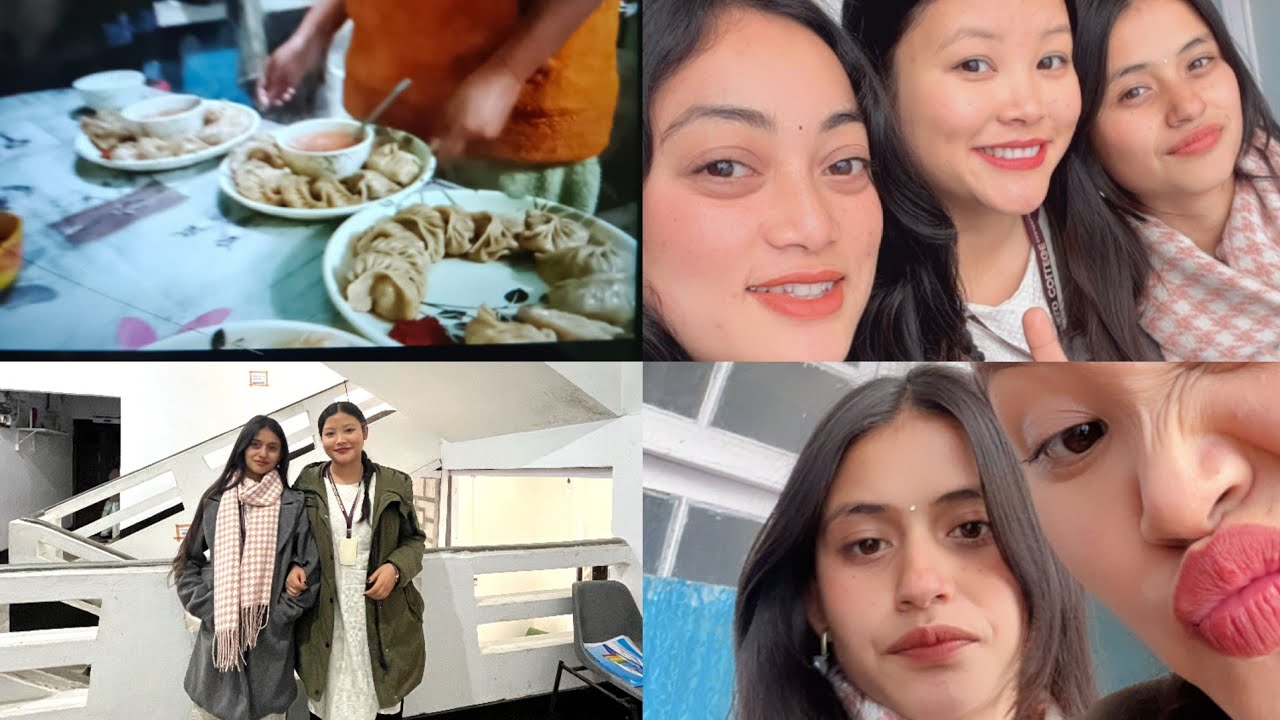 Started the day with lectures and ended it with laughter my sister  & a plate of momos🤭#collegelife 