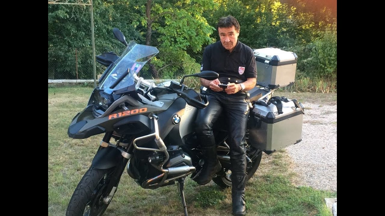 BMW R 1200 GS Vollbeladen aufsitzen - Get on fully loaded