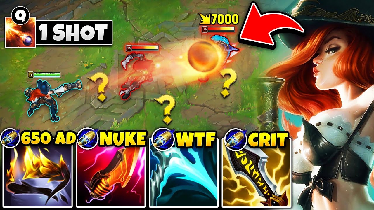Miss Fortune but I create the strongest Q projectile you'll ever see (650 AD ONE SHOTS)