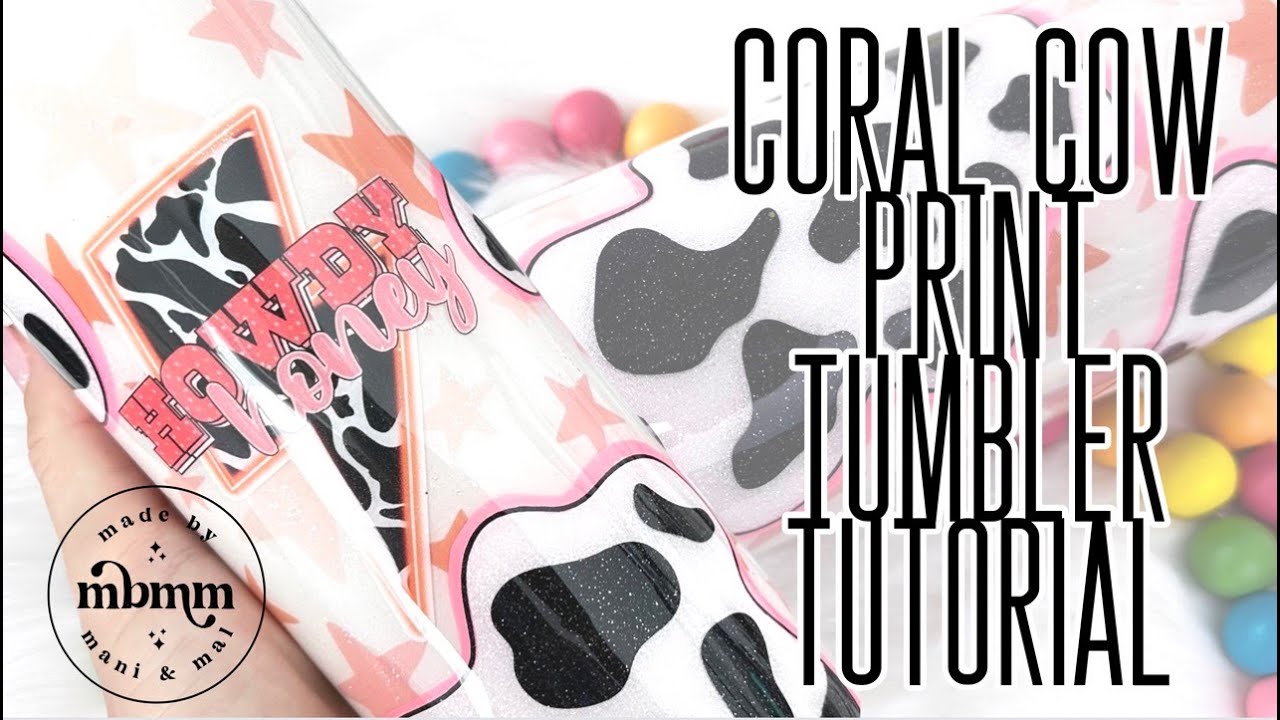 Retro Western Cow Print Tumbler Tutorial