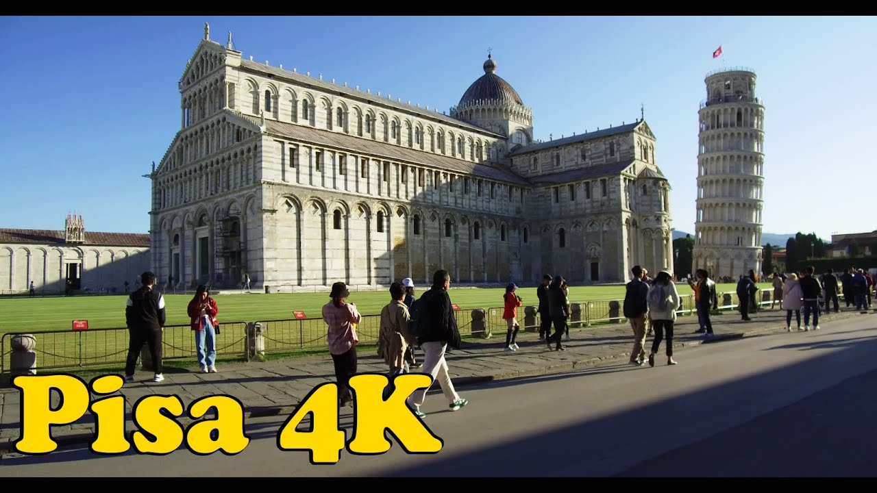 Walk around Pisa Italy. [4K]