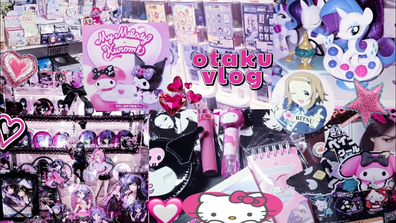 🍥 otaku vlog 15| merch shopping in berlin, unboxings, unpackings, gacha, blind boxes, sanrio