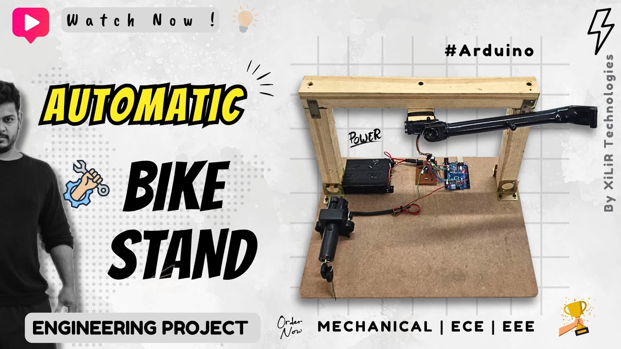 🏍 Automatic Bike Stand using Arduino, Servo Motor, Key Lock | Best Engineering Project