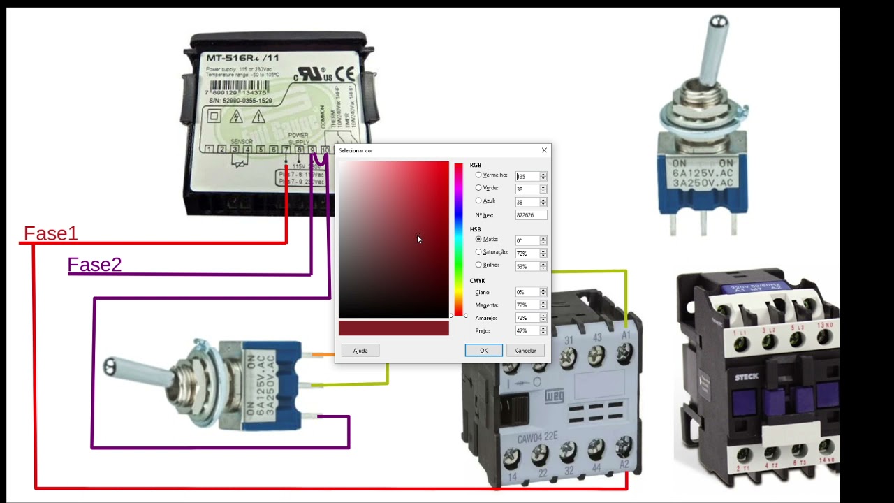 Controlador agitador timer e compressor tanque de leite  expansão comando manual automático