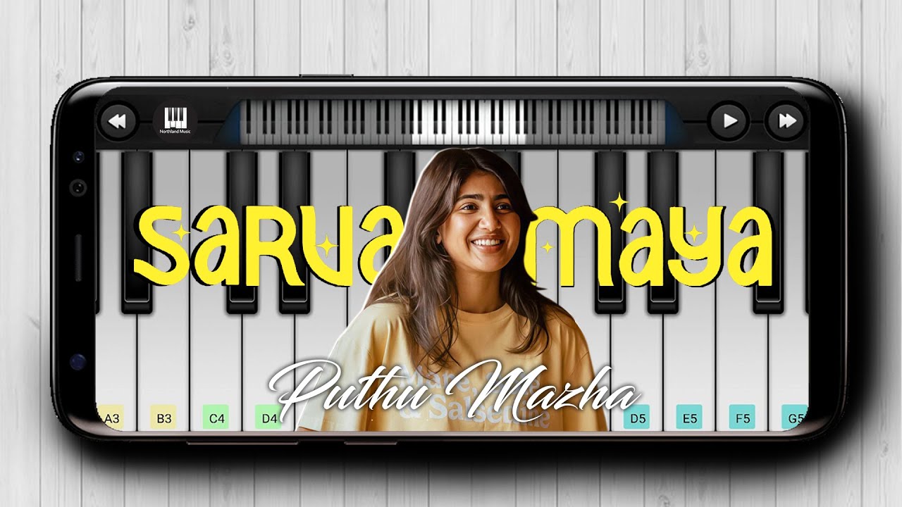 Puthu mazha | Malayalam Movie Sarvam Maya | Mobile Piano Notes | Perfect Piano