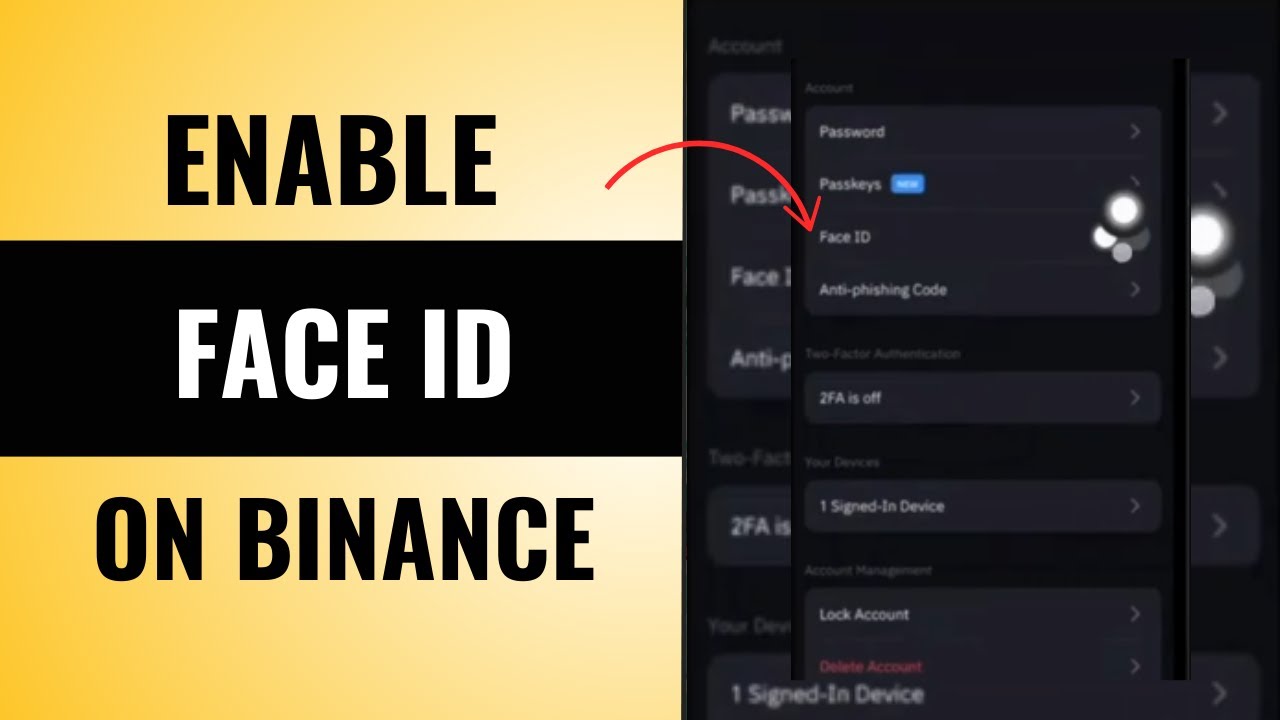 How to Enable Face Id on Binance Application