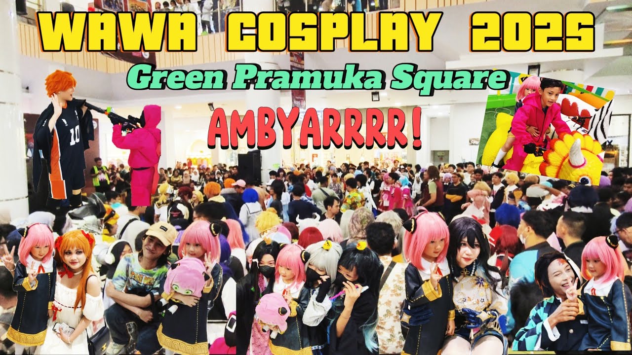 Gini nih kalo WAWA & Mas AL lagi COSPLAY! 🥰😍 at Green Pramuka square (GPS)#cosplay #vlog #anyaforger