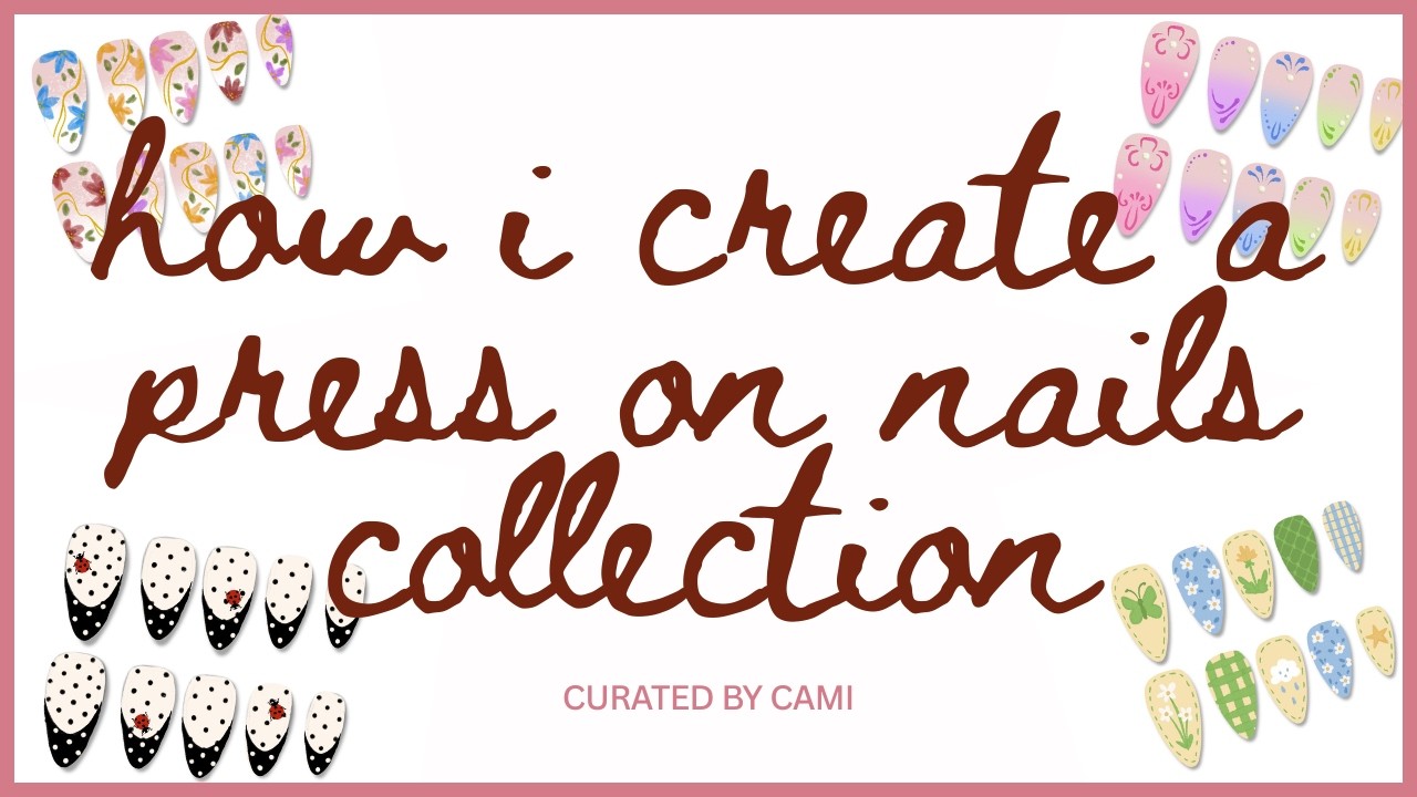how I create a press on nails collection 💅🏻 - resarching, sketching, planning