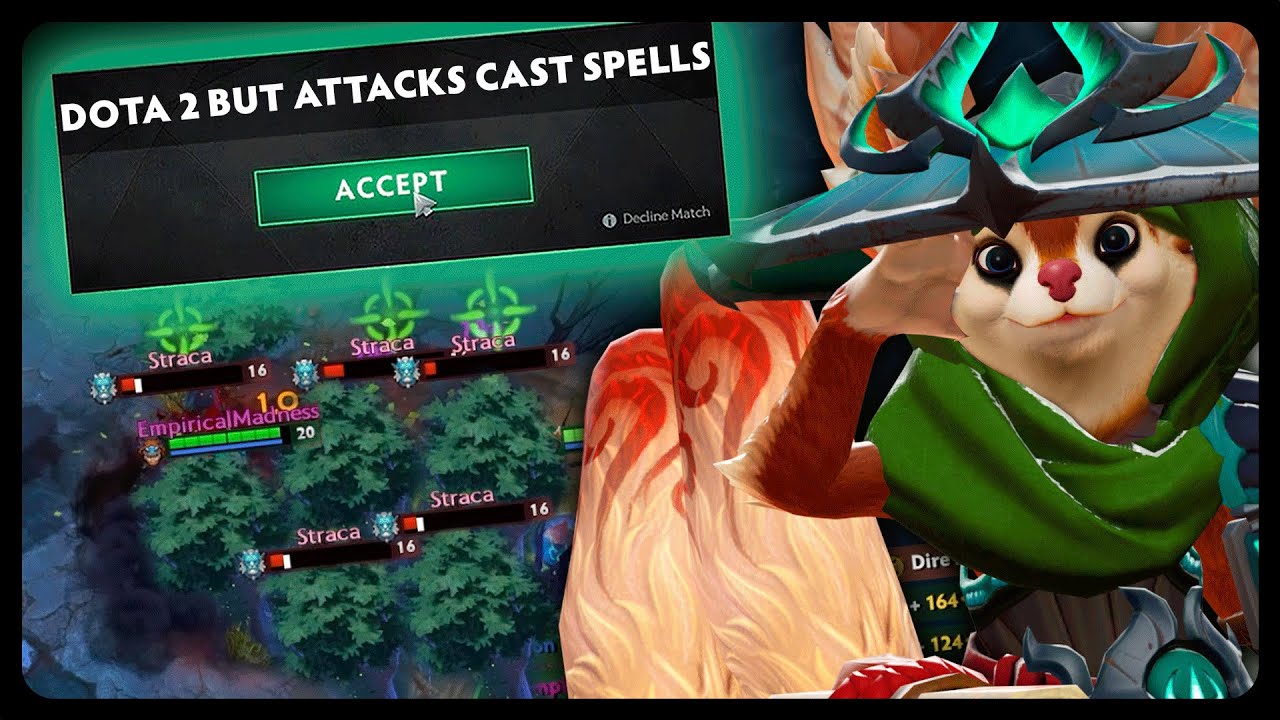 Dota 2 But Attacks Cast Spells
