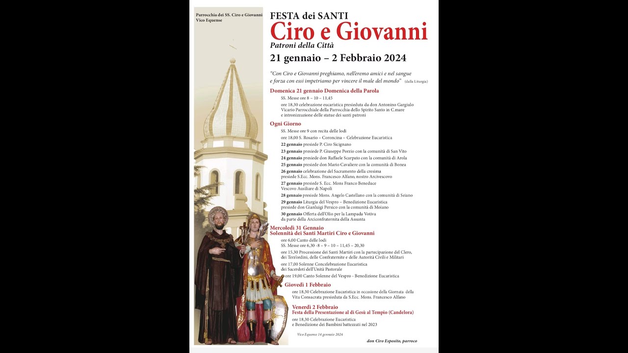 Processione di San Ciro e San Giovanni - Vivo Epuense 31/01/2024 -Riprese di Luisa Annalisa Gargiulo