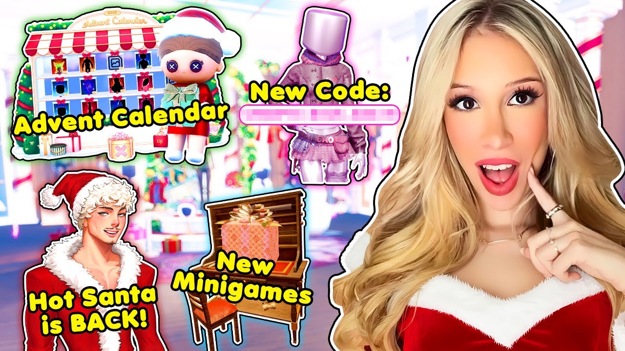 DRESS TO IMPRESS had the BIGGEST CHRISTMAS UPDATE on ROBLOX... *NEW CODE, ADVENT, AND MINIGAMES*