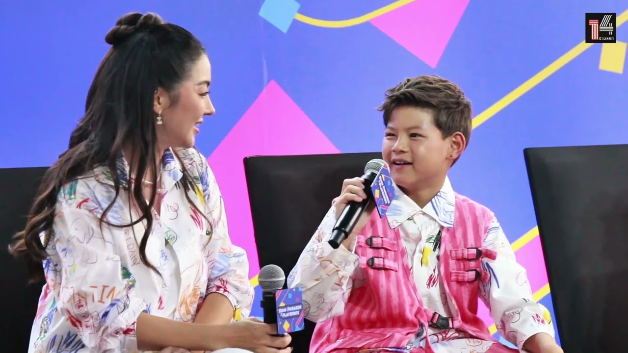 กาย และ ฮารุ  ที่พาลูกๆ  3  คิริน-ไนร่า-เอเดน มาร่วมงาน “SIAM PARAGON WORLD PLAYGROUND 2025”