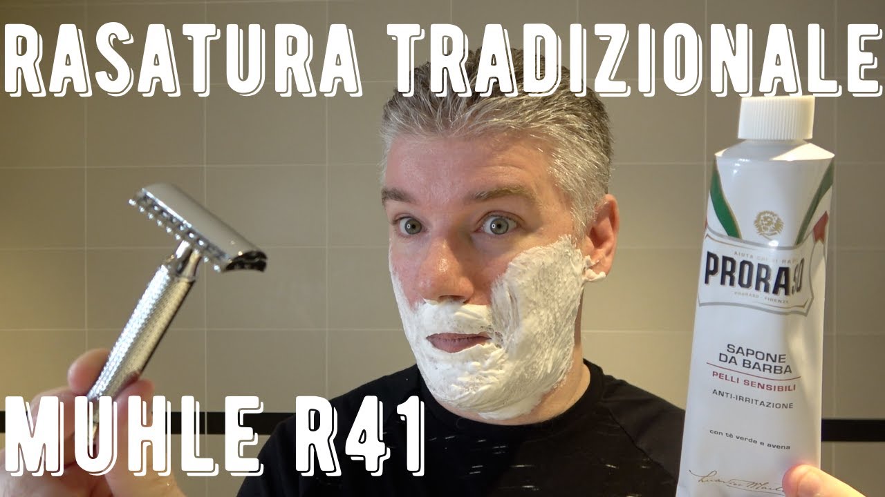 La mia prima volta con il MUHLE R41 - Rasatura Tradizionale - Proraso Bianca + Astra Platinum