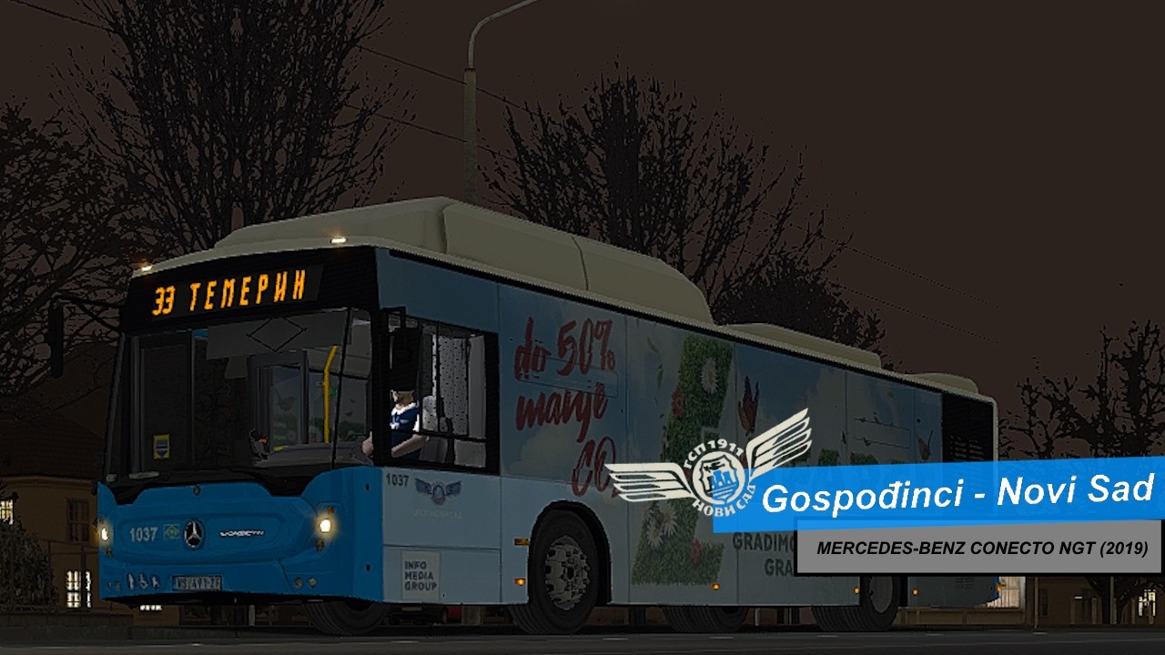 Sa Mečkom za Novi Sad! OMSI 2 Novi Sad | Linija 33 | Mercedes-Benz conecto