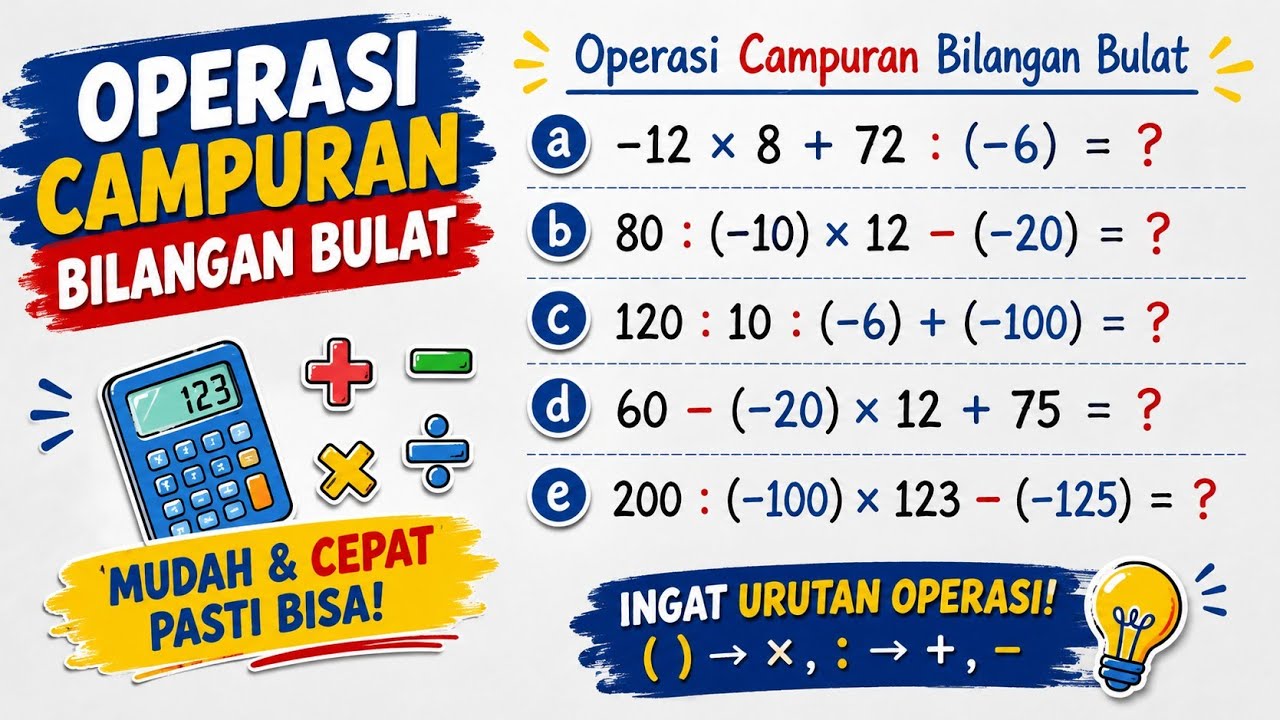Operasi Campuran Bilangan Bulat | Matematika SD