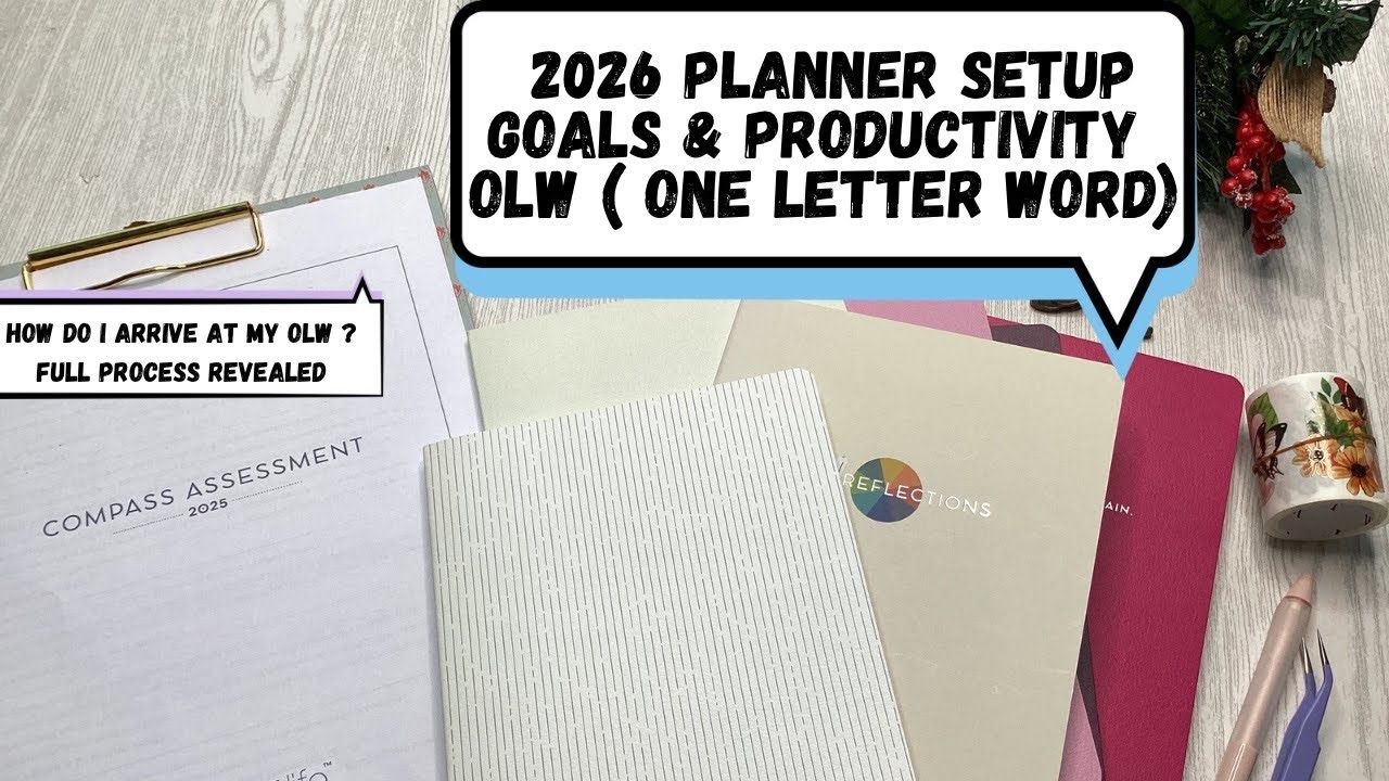 2026 Planner Setup 🎊  Goal setting, Productivity How to arrive at your One letter word #olw Jan 2026