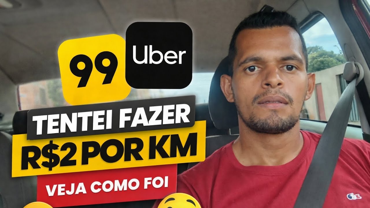 Tentei fazer 2 reais o km no Uber x e 99.Veja como foi 