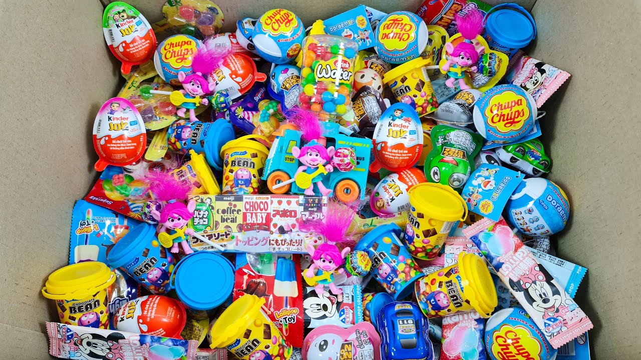 Satisfying Unpacking So Many Delicious Ice Cream Lollipop, Chocolate Bean, Candy Toys - ASMR