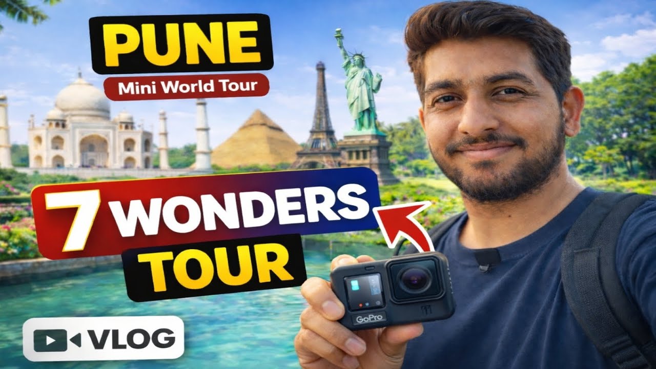 Pune 7 Wonders Tour 🌍 | Mini World Tour in Pune ✈️ | Travel Yashwantrao Chavan Garden Pune Vlog 🏡