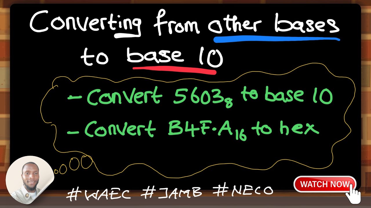 How to convert from other bases to base ten (10)