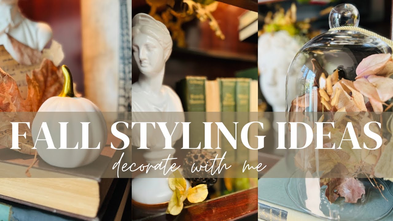 FALL STYLING IDEAS - DECORATE WITH ME- Fall Hutch Decorating/Styling Ideas- French Country Inspired