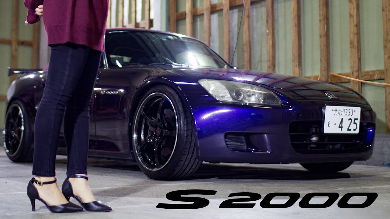 清楚系女子がまさかのミッドナイトパールS2000乗り。