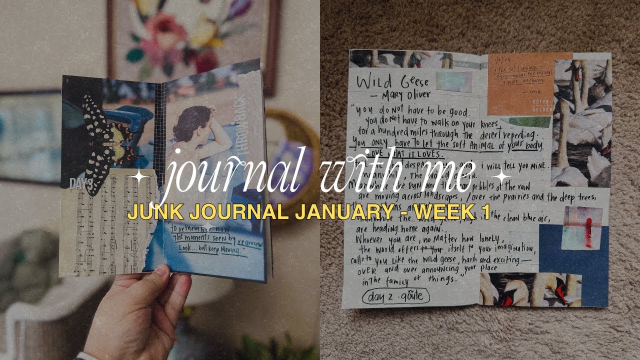 journal with me | junk journal january ✦ embracing imperfection & navigating challenges