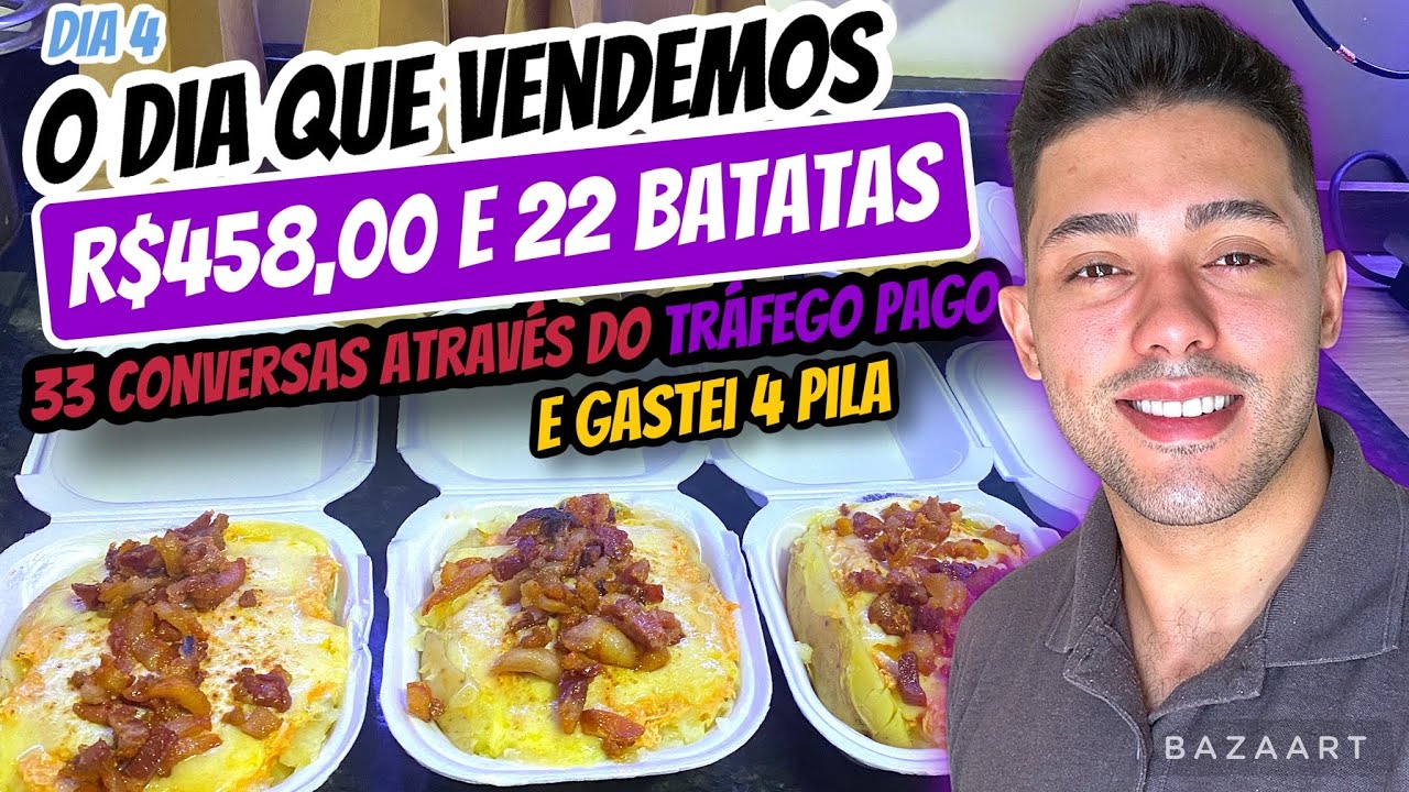 Quarto dia vendendo Batata Recheada em casa/ Faturamos 458,00 reais e 22 batatas vendidas!!!