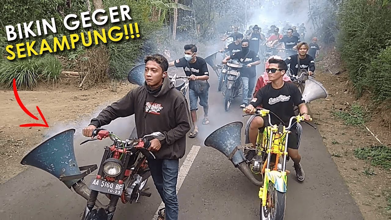 Super Bising, Knalpot Motor Di Ganti Megafon!! Begini Suaranya..