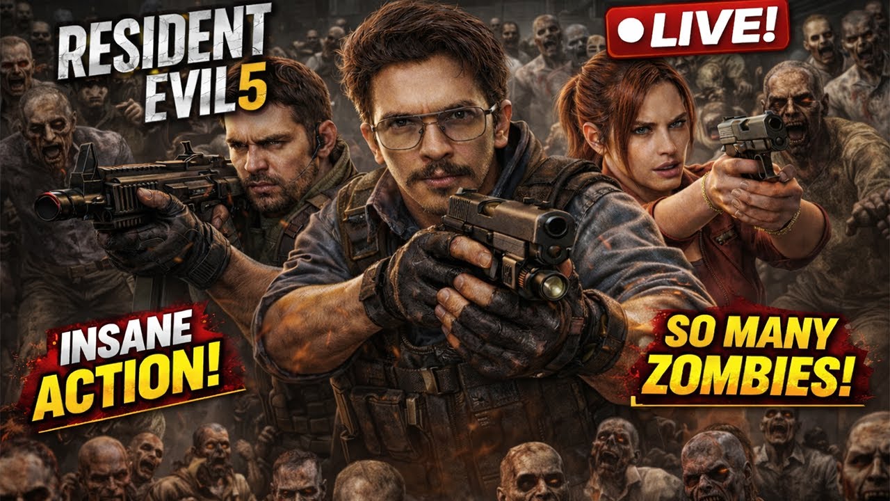 Resident Evil 5 First Time Gameplay LIVE | Chris & Sheva Co-Op Horror #storygames #residentevil5