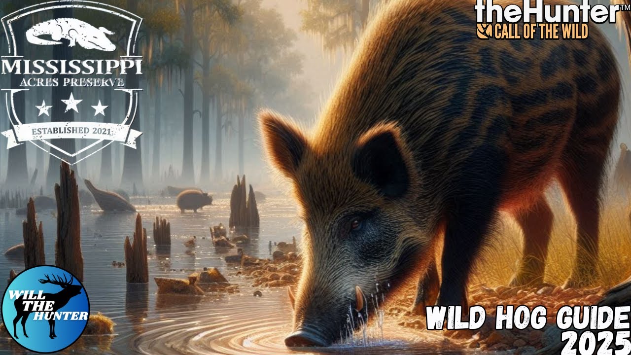Mississippi Acres Wild Hog Guide + Hunting A Diamond Hog! | TheHunter Call Of The Wild 2025