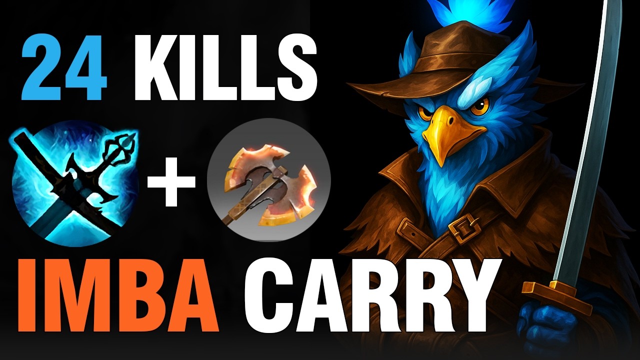 24 KILLS IMMORTAL Kez Carry – Yasha and Kaya + Battle Fury | 7.40c #dota2