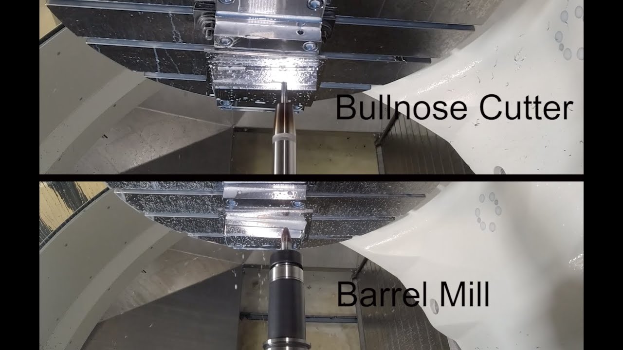 ZCC Cutting Tools compare Barrel Milling and Ballnose milling on a Grob