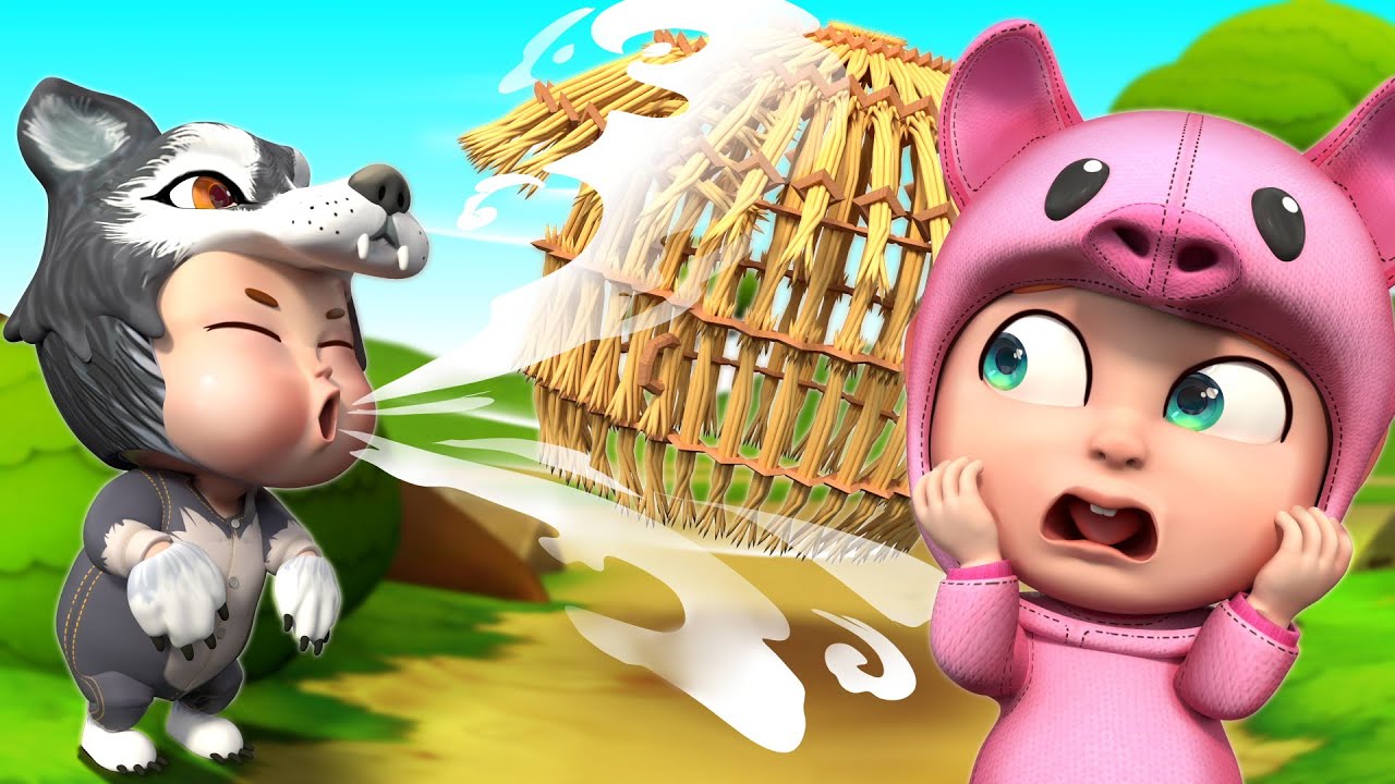 Rescue Three Little Pigs | Farmer in the Dell + Old Macdonald | Rosoo Nursery Rhymes & Kids Songs