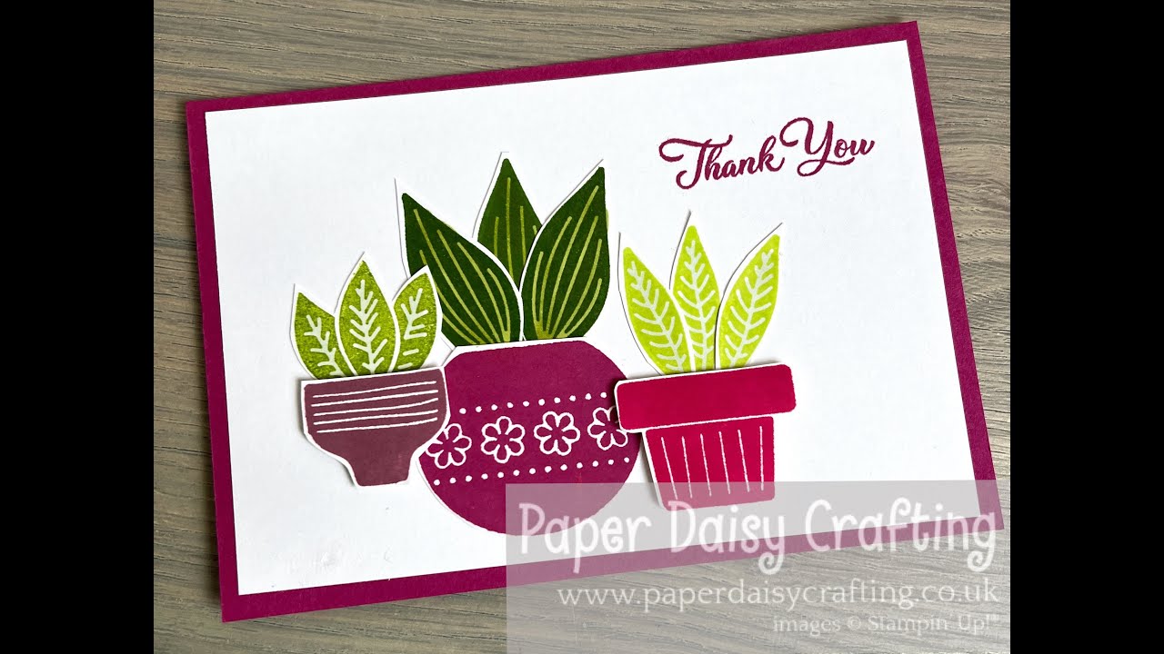 Planted Paradise Thank You card, Stampin Up