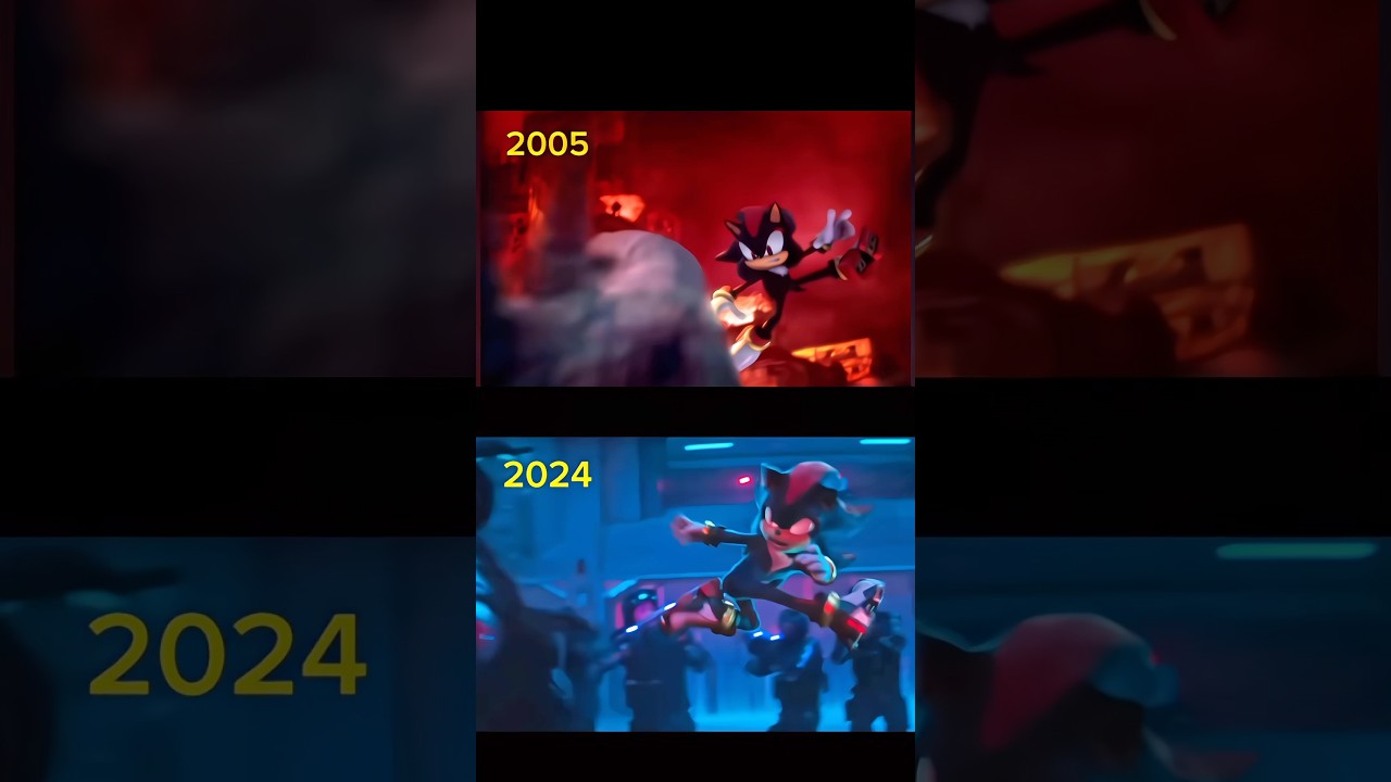 Shadow&rsquo;s Fighting Style Similarities - Shadow 2005 and Sonic Movie 3 #shorts