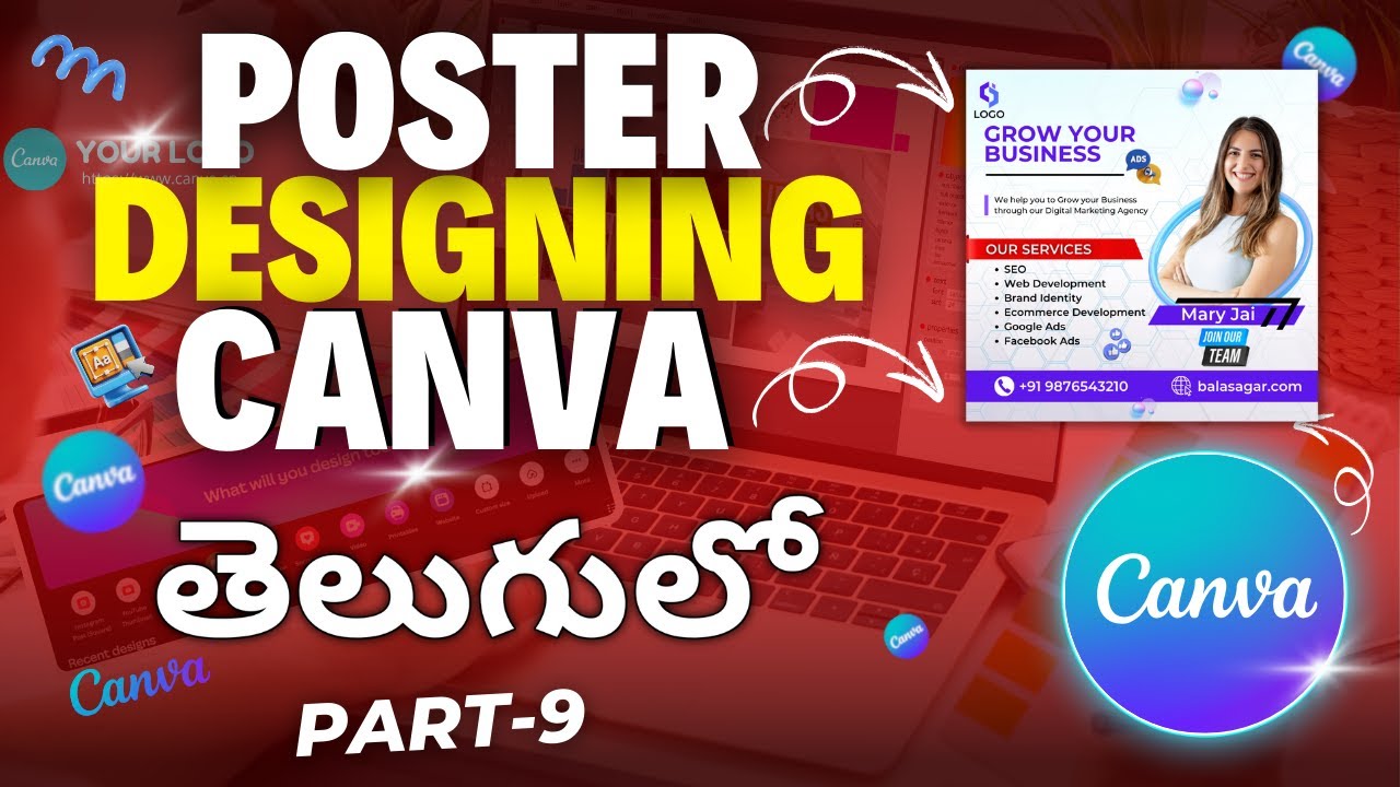 How to Create a Poster using Canva in Telugu in 2025 | Canva Course in Telugu 2025