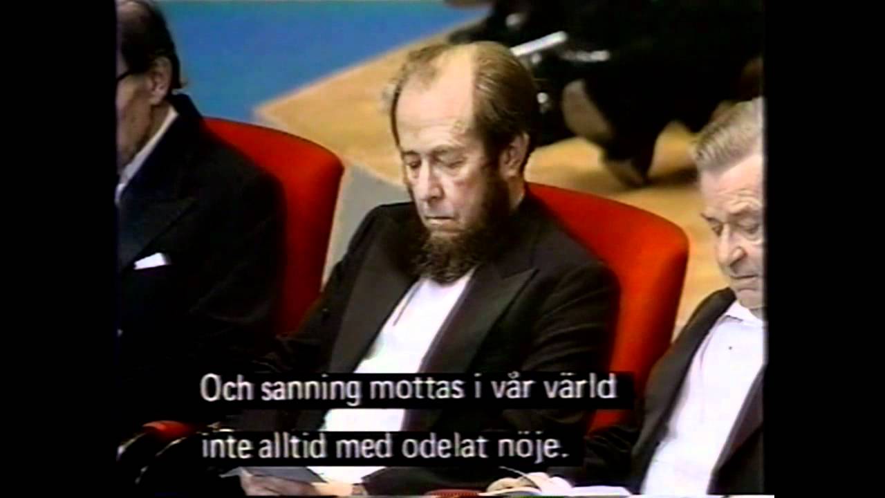 Receiving the Nobel Prize for Literature