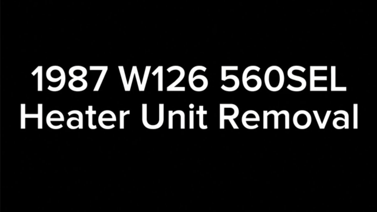 Mercedes 1987 W126 560 SEL. Heater Unit Removal