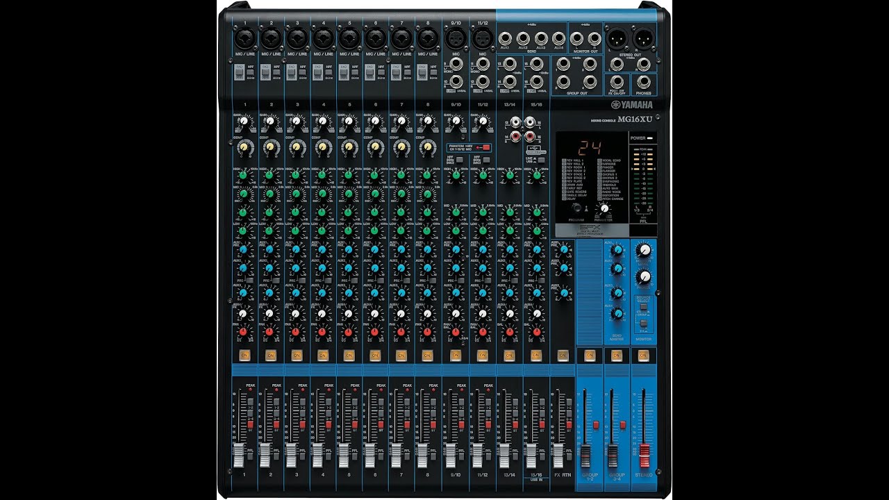 Yamaha MG16XU 16-Input 6-Bus Mixer with Effects – Ideal for Live Sound & Home Studios