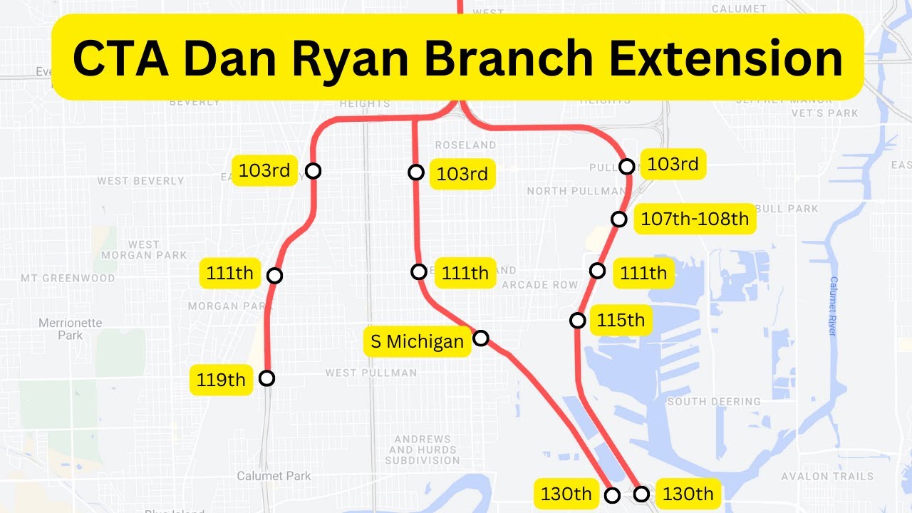 CTA Dan Ryan Branch Extension | Lines That Never Were