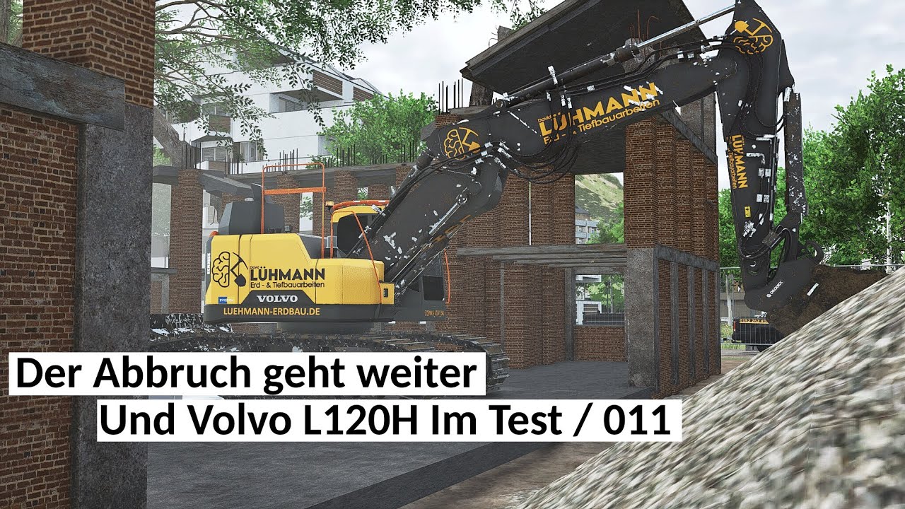 Der Abbruch geht weiter und Volvo L120H im Test / 011
