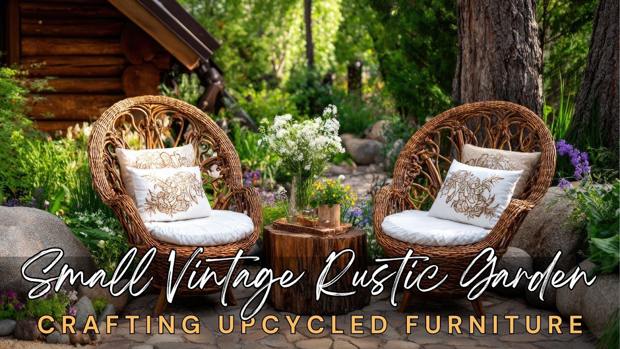 Crafting a Small Vintage Rustic Garden with Upcycled Furniture & Natural Materials