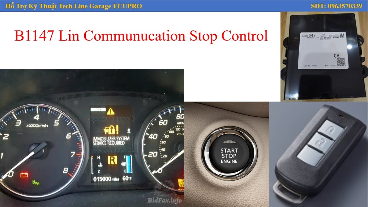 Những lỗi hay gặp trên Mitsubishi Xpander - Lỗi B1147 Lin Communucation Stop Control trên Xpander.