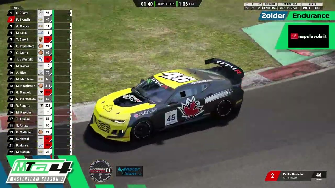 Master Team Campionato GT4 2025 | Round 2 - Zolder | !masterteam