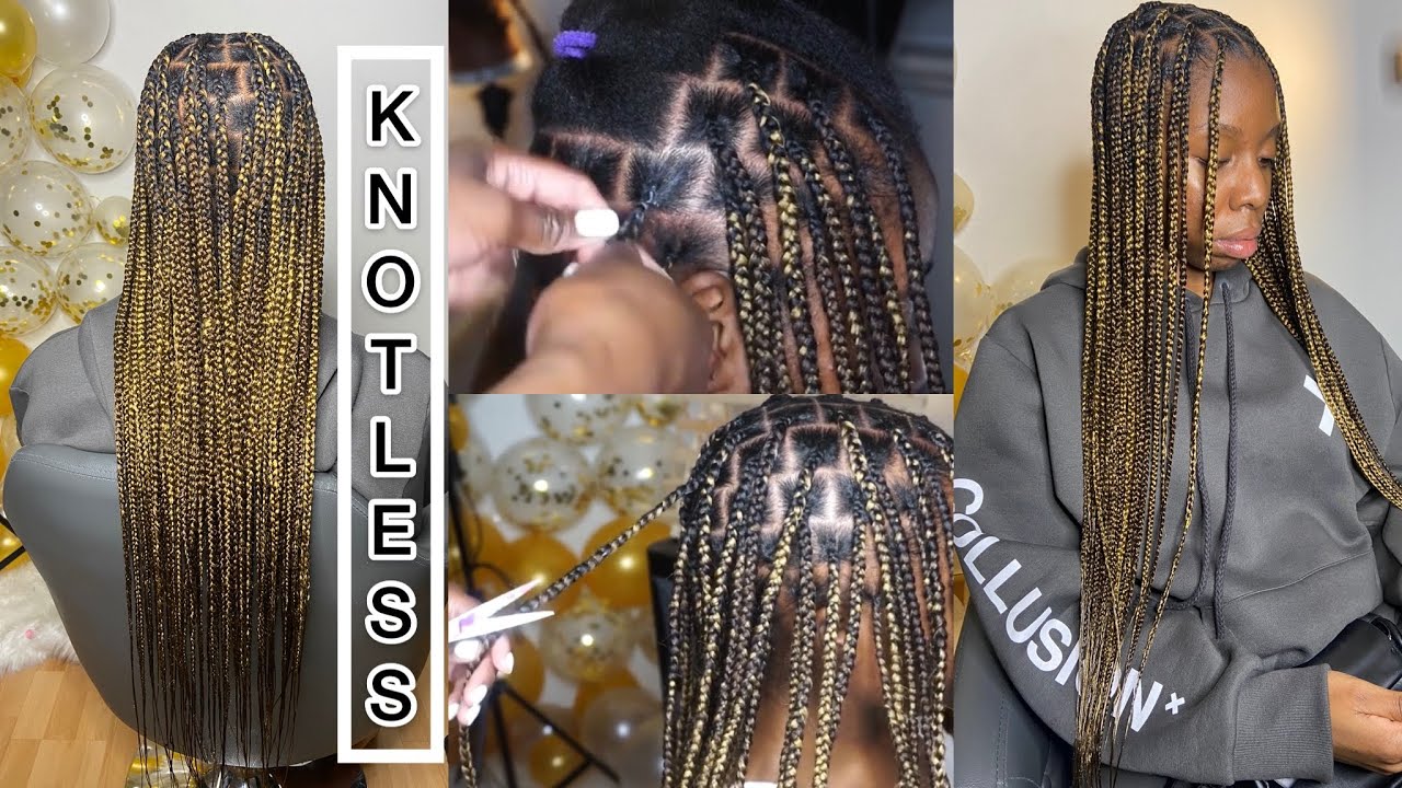 HOW TO DO SUPER EASY FLAT MEDIUM/SMALL KNOTLESS BOX BRAIDS | DETAILED‼️