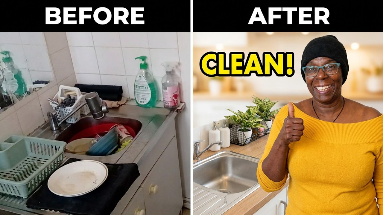 Clean My Tiny Kitchen With Me /Cleaning Motivation🍽