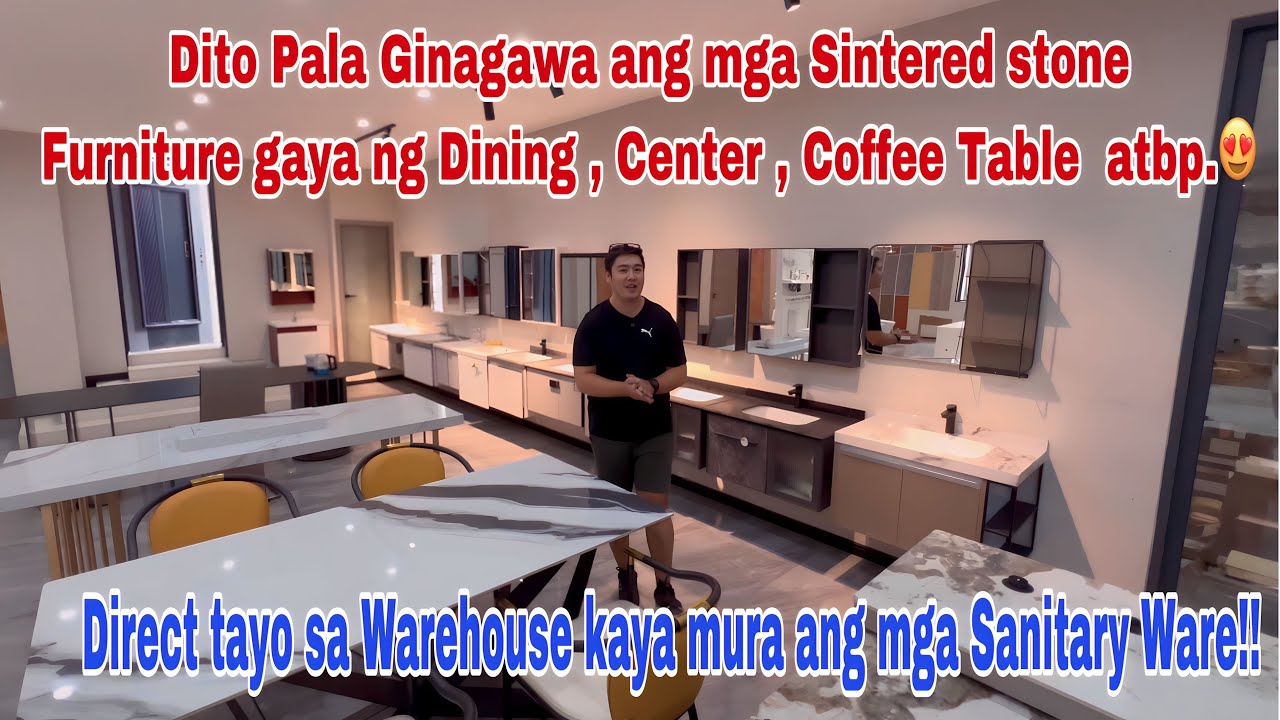 Direct sa Warehouse kaya mura ang mga sanitaryware at pwede Custom made sintered stone furniture!